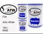 Preview: Fiat, Artic White, 163 / RWE: 500ml Lackdose + 500ml Klarlack + 250ml Härter - Set, von ATW Autoteile West.